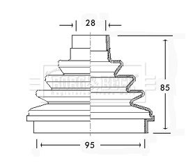 BORG & BECK Paljekumisarja, vetoakseli BCB2346